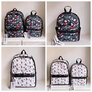 日本 LeSportsac X DISNEY 100週年 MICKEY 米奇 黑白色帆布 ROUTE 大小號 背囊
