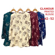 GLAMOUR Printed Cotton Crepe Blouse (size 42-52) 84300