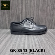 ALEX SHOES GK-8543 BLACK MEN'S MARIKINA MADE TAHI SWELAS LEATHER NURSING SHOES