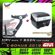 SET KOMBO KOTAK/BOX GIVI B32N TOP CASE + GIVI SYM E-BONUS 110 2019 HRV HEAVY DUTY RACK