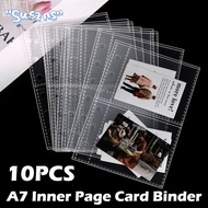 SUSANS Photocard Binder Sheets, PP Acid Free A7 Multiple Pockets Sleeve, Transparent Photocard Holde