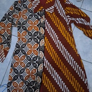 Blouse batik 2 motif lengan panjang