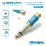 VDD-C03 VENTION C03 Converter Mono 6.5mm Male To RCA Female Adapter Blue