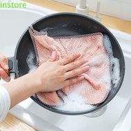 INSTORE Dish Towel Cute Microfiber Super Absorbent Coral Velvet Gadgets Home Wiping Rag
