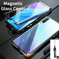 Magnetic Phone Case For Samsung Galaxy A50 A21S A30 A20 A31 A51 A71 A52 A32 A11 A70 Metal Bumper Double Side Tempered Glass Cover Case