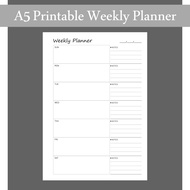 Weekly Planner / A5 Printable / PDF format