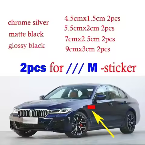 2pcs M Sport / Power Set Emblems Stickers Badges Wing Side Fender Car Styling Logo for BMW M3 M5 320