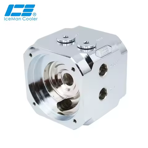 IceManCooler Full Nickel Copper EVO D5 Pump Modify Cover For Double Dual D5 Pump Series Connect Top 