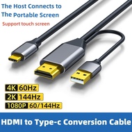 Hdmi To Type c Monitor Cable 4k 60hz Hd To Usb C Adapter For Lg Ultrafine Nintendo Switch Ps4 Ps5 Support Touch