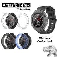 Amazfit T-Rex Pro Case Smartwatch Accessories TPU Transparent Screen Protector Case Cover For Xiaomi Huami Amazfit T Rex Smart Watch Silicone Case