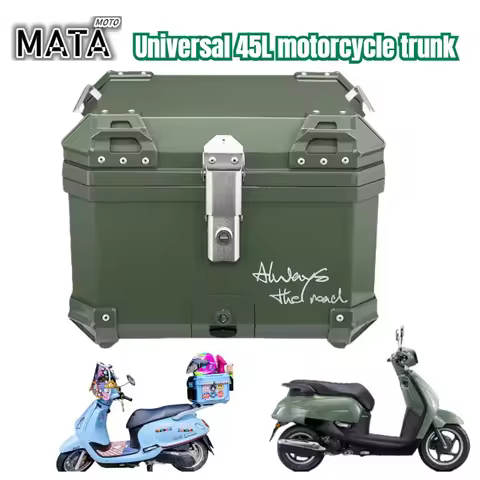 HOT 36/45L/57L Motorcycle Tail Box Top Case Lockable Helmet Luggage Storage Rear Tour Box various co