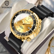 LIGE Fashion Men Watch 50M Waterproof Silicone strap Luminous Wristwatch Rotating Bezel Quartz Watch