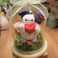 原裝 日本迪士尼公仔 製作 Big Hero 6 Baymax  永恆花 保鮮花 永生花 情人節禮物