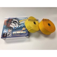 [ READY STOCK ] BUDDY CLUB super thermal bandage GOLD / YELLOW model 28740 ( Exhaust thermo wrap ) L