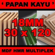 Mdf plywood board, 18mm thick, size 30x120cm