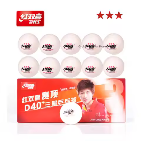Original DHS 3 Star D40+ Table Tennis Ball 3-STAR Seamed ABS Balls Plastic Poly DHS 3 STAR Ping Pong