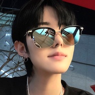 Men & Women Polarized Mirror Sunglasses – Black / Blue Mirror / Silver Mirror | Half Frame, Lightwei