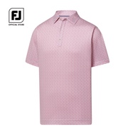 FootJoy FJ ProDry Performance Allover Floral Lisle Mens Golf Shirts เสื้อแขนสั้น ชุดกอล์ฟ สำหรับผู้ช