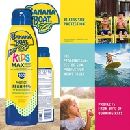 สเปรย์กันแดด SPF 100: 6 OZ Banana Boat UltraMist Kids MAX Protect & Play Clear Spray