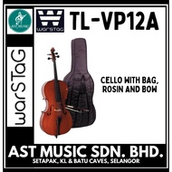 Warstag TL-VP12A (4/4, 3/4 & 1/2 Size) Cello with bag, rosin and bow / TLVP12A