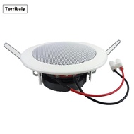 [Torribaly]Bathroom 3Inch 8Ohm 6W Passive Ceiling Speaker Metal in-Ceiling Speaker Sound Quality Bac