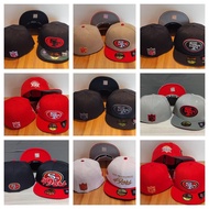 San Francisco 49ers Fitted Cap Unisex Flat Brim Hat Non-adjustable Baseball Cap Size Hat
