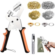 Complete Eyelet Punch Set with 200pcs 10mm Rings - Ideal for DIY Tarpaulin Faux Leather & Waterproof