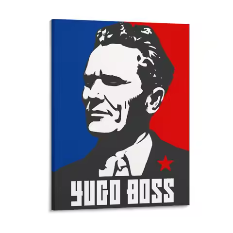Yugo Boss Josip Broz Tito Canvas Painting Designer Garage Mural Wall Decor Wall Mural Framed Wall Pa
