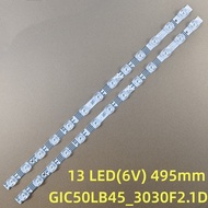 (NEW) TCL TV LED BAR 50P615 50P618 50P725 50G61 50G63 100% NEW SET OF 2 BARS 13 BALLS 6V LENGTH 49.5