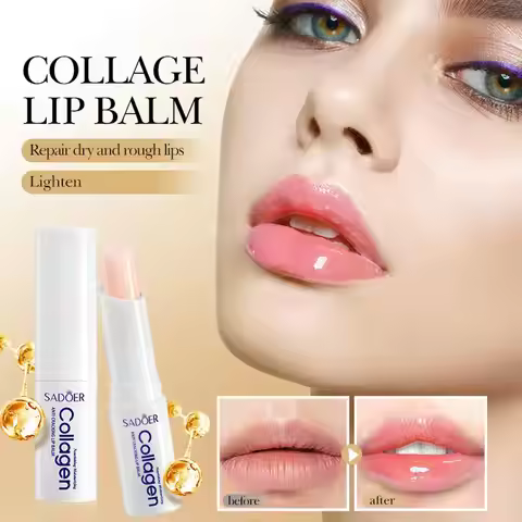 SADOER collagen Moisturizing lip balm nourishing anti-cracked Long-Lasting Hydration Stick Lip skin 