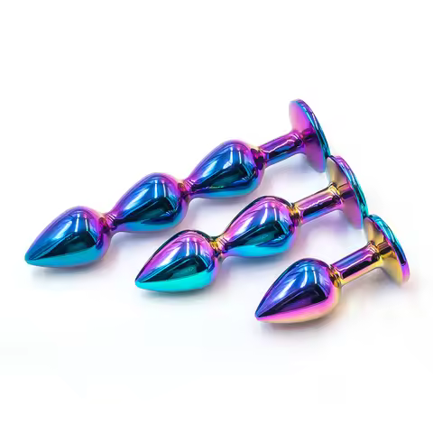1pcs Metal Anal Plug Gem Base Butt Plug Anal Massage Dilatancy Toys Adult Masturbation Sexual Wellne