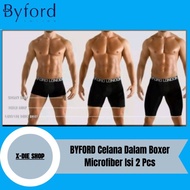 BYFORD Shorty Boxer Long Leg Boxer Underwear Contains 2 Pcs Microfiber