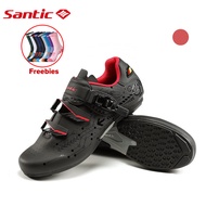 Santic เหยียบรองเท้าปั่นจักรยานรองเท้าปั่นจักรยานกันล็อกรองเท้าผู้ชายและจักรยานผู้หญิงรองเท้ารองเท้าระบายอากาศ MTB รองเท้าผ้าใบขับขี่บนถนน BMS20023