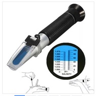 Salinity Refractometer 0% - 10% Hydrometer Water Salt Tester for Aquarium Fish Tank Pool w/ Carry Box-x