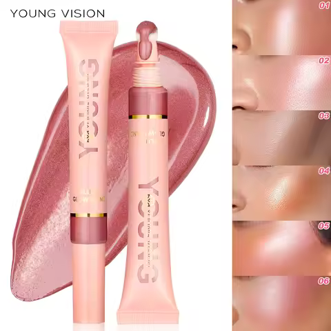 6color liquid air cushion, powder blusher gloss stick, pearl light, delicate powder blusher liquid,