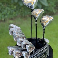 ไม้กอล์ฟครบชุด 2023 HonMa Beres Gold S-08 4 Star Golf Gold Club Flex R Driver ชุดเซ็ทไม้กอล์ฟ + ถุงก