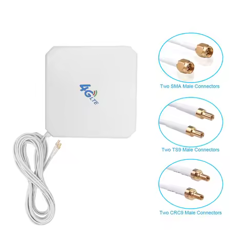 4G Antenna 35dBi LTE Antena 2M cable SMA CRC9 TS9 Connector for 4G Modem Router Adapter Connector Si