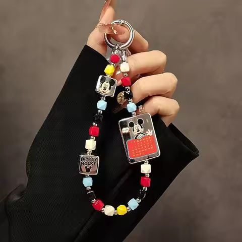 Mickey Mouse animation peripherals Mickey mobile phone wrist lanyard anti-lost and anti-fall rope