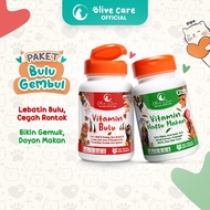Olive Care Vitamin Kucing Paket BULU GEMBUL Nafsu Makan Gemuk Bulu Lebat Gembul & Cegah Rontok