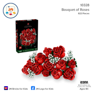 LEGO Icons The Botanical Collection 10328 Bouquet of Roses (822 Pieces) สำหรับอายุ 18 ปีขึ้นไป Brick