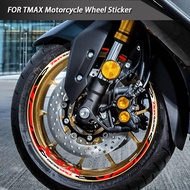 TMAX Reflective Motorcycle Wheel Rim Sticker Scooter Hub Stripe Tape Decal Waterproof For YAMAHA Tmax 500 530 560 2023