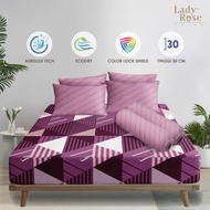 Lady rose - Sprei King 180x200 Bantal 4 Tinggi 30cm Motif Terbaru