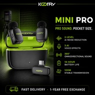 Wireless Lavalier Microphone Koorfly Mini Pro Mic Noise Reduction Voice Changer for iPhone Type C Ph