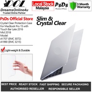 PsDs Crystal Clear Ultra Slim Light weight Hard Cover Case Laptop MacBook Pro 15 Touch Bar A1707 Lat
