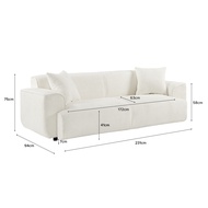 (JIJI SG) ELOUAN 3 Seater Sofa (On-site-Assemby) / Living Room / Home Furniture / Pet Friendly / SG