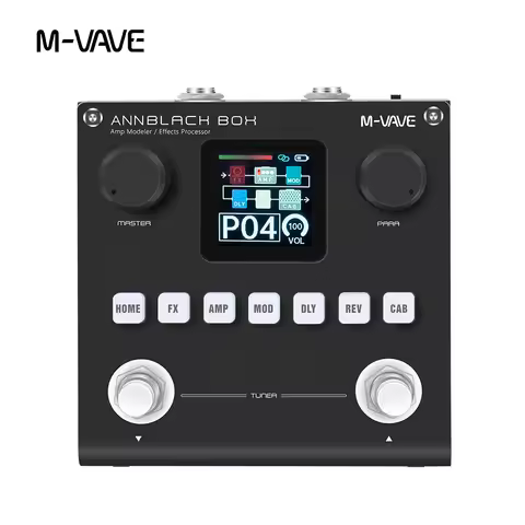 ​​M-VAVE Annblackbox Multi-Effects Pedal Blackbox- Guitar/Bass Amp Simulator w/80 Editable Presets, 