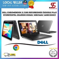 LAPTOP MURAH Dell Chromebook 11 3180 Refurbished (Google Play Store)(Intel Celeron N3060/ 4GB RAM/ 16GB eMMC)