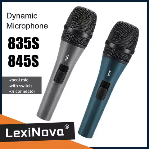 835S/845S Dynamic Vocal Handheld Microphone Wired Mic With Switch Versatile For Stage Singing Party 