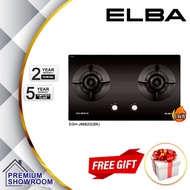 ELBA EGH-J8662G(BK) 6.4kW 2 Burner Built In Glass Hob / Gas Stoves / Glass Stove / Built in Hob with