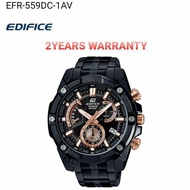 Original Casio Edifice EFR-559DC-1AV Men [2YEARS WARRANTY] Chronograph Waterproof EFR-559DC-1A EFR-559DC-1 EFR559 EFR